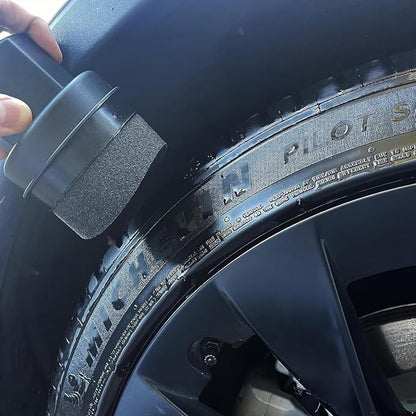 dPois Premium Tire Dressing Applicator for a Showroom Shine Foam Sponge with Lid Absorbs Product for Long-Lasting Black A One Size