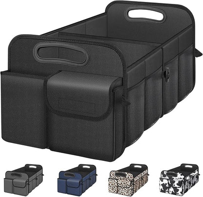 Femuar Car Trunk Organizer with Large Capacity Waterproof Car Accessories for Women & Men, Collapsible Trunk Organizer for Suv/Jeep/Sedan,Tools (Black, Standard)