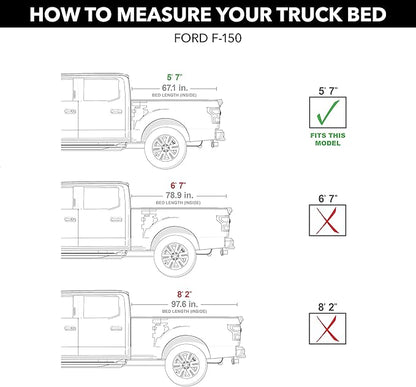 RealTruck BAK BAKFlip F1 Hard Folding Truck Bed Tonneau Cover | 772329 | Fits 2015-2020 Ford F-150 5' 7" Bed (67.1")