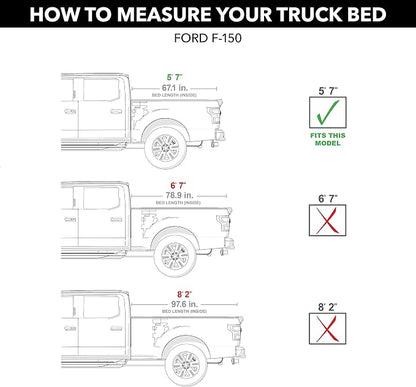 Gator Recoil Retractable Truck Bed Tonneau Cover | G30373 | Fits 2015 - 2020 Ford F-150 (incl. Raptor) 5' 7" Bed (67.1")