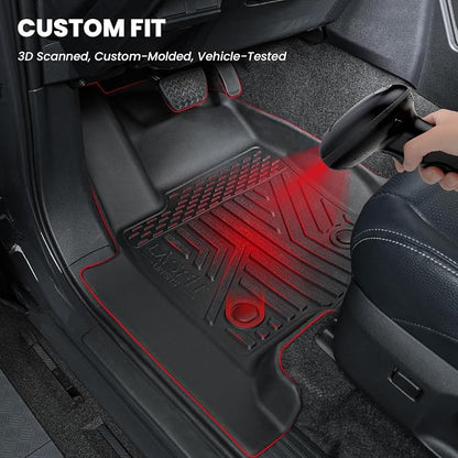 LASFIT Floor Mats for Toyota 4Runner 2025 2026 (Only Fit Hybrid), All Weather TPE Custom Fit Floor Liner for 4 Runner TRD/Limited/Platium 6th gen Front&Rear Car Mats, Black