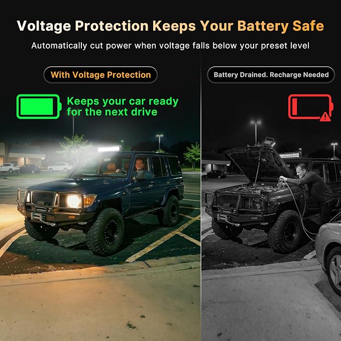 LED Light Bar 72W Spot Flood Combo Beam, Smart App Controlled Off Road Driving Lights Supports CarPlay/Android Auto, IP67 Waterproof 6000K White Lamps for Trucks, ATV, UTV, SUV, Boat (1 Pack)