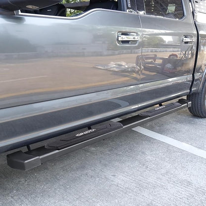 BINARY STAR Running Boards Compatible with 2019-2026 Chevy Silverado/GMC Sierra 1500 Double Cab, 20-26 Silverado/Sierra 2500HD 3500HD. 6 Inch Step Bars Side Steps Nerf Bars with Non-Slip Plastic Pads.