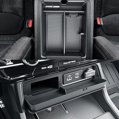 BIBIBO 2Pack for 2026 Honda Passport Center Console Organizer 2026 Honda Passport/Passport Hybrid Center Organizer Tray 2026 Passport Middle Insert Tray 2026 Passport Accessories