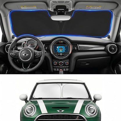 Windshield Sun Shade Sunshade for BMW Mini Cooper 2015-2026 | Custom Fit Windshield Cover, Blocks UV Rays, Double-Layer Heat Shield, Durable Frame, Easy Fold & Storage