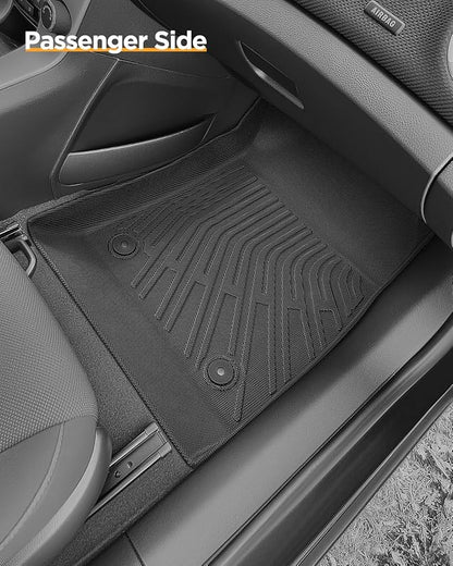 All Weather Floor Mats for Chevy Cruze 2011 2012 2013 2014 2015, Non-Slip Waterproof TPE Liners Custom Fit Front & Rear Row, Heavy Duty Car Accessories