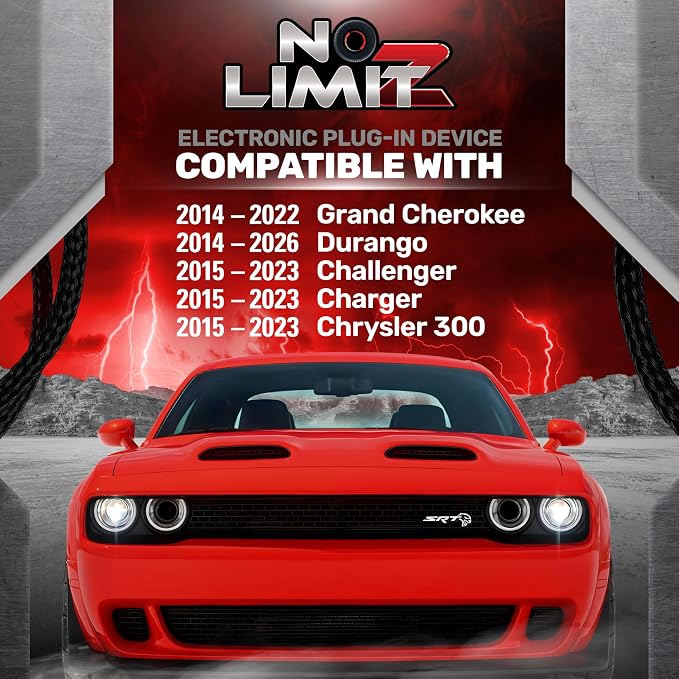 Z Automotive NoLimitz Performance and Security Kit fits 2014-2022 Grand Cherokee & 2014-2026 Durango & 2015-2023 Challenger & Charger & Chrysler 300 | Improves Security | Easy Installation