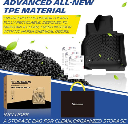 Michelin Premier Series Floor Mats for 2026 Mazda CX-5 (Not Fit 2017-2025 Model), All-Weather Floor Liner, Custom Fit, Durable TPE, Non-Slip