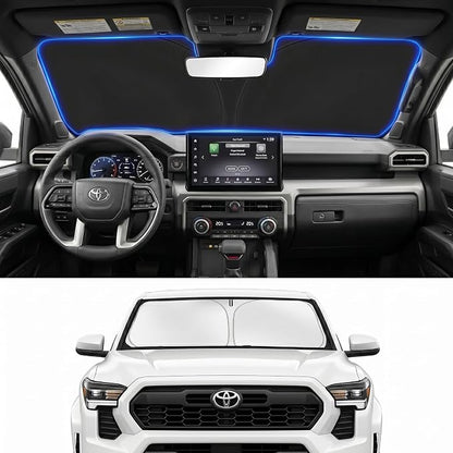 Custom Fit Windshield Sun Shade for Toyota 4Runner 2010-2026 | Custom Fit Windshield Cover, Blocks UV Rays, Double-Layer Heat Shield, Durable Frame, Easy Fold & Storage
