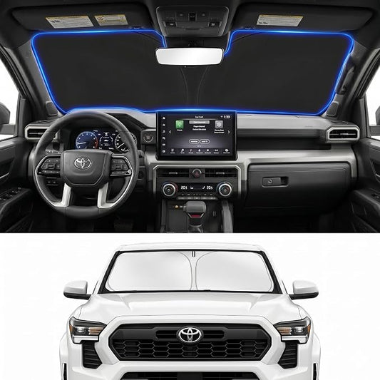 Custom Fit Windshield Sun Shade for Toyota 4Runner 2010-2026 | Custom Fit Windshield Cover, Blocks UV Rays, Double-Layer Heat Shield, Durable Frame, Easy Fold & Storage