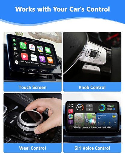 Wireless CarPlay Adapter for iPhone, Converts Wired to Wireless CarPlay, Upgraded Car Play Adapter for Apple Plug and Play for Factory Wired CarPlay Cars from 2015