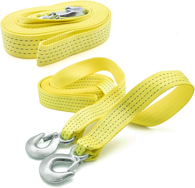 Emergency Zone Polyester 10,000 lb 2" x 20' Heavy Duty Tow Rope. 2 Pack