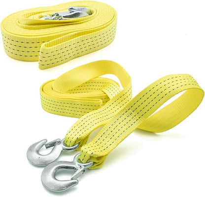 Emergency Zone Polyester 10,000 lb 2" x 20' Heavy Duty Tow Rope. 2 Pack