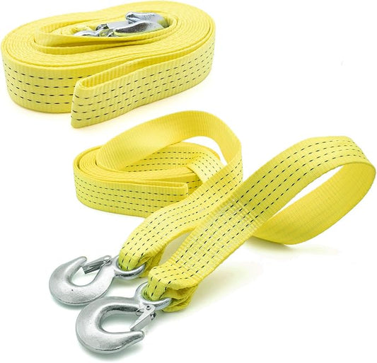 Emergency Zone Polyester 10,000 lb 2" x 20' Heavy Duty Tow Rope. 2 Pack