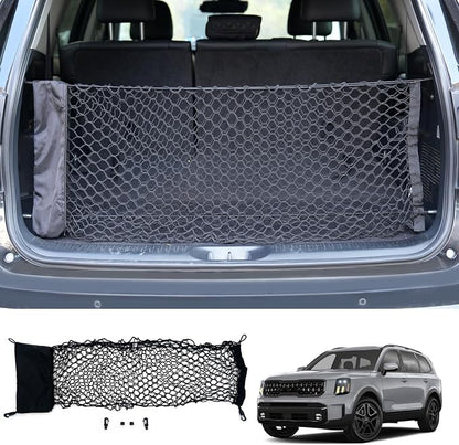 Cargo Net Compatible with 2020-2025 Kia Telluride Truck Bed Cargo Net 2.89'×1.05' Double Layer Envelope Style Dense Mesh Trunk Organizer for 2024 Telluride Exterior Accessories