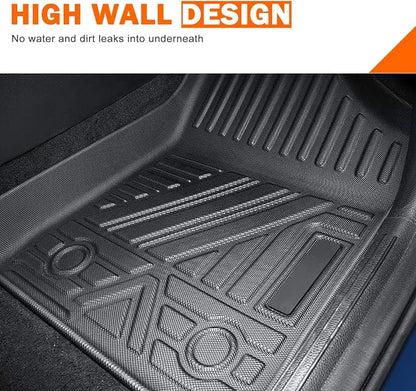 KUST Floor Mats for 2018-2024 BMW X3 G01 Accessories All Weather Floor Mat Custom Fit Floor Liners 2 Row Seat Liner Set 3PCS Black Non-Slip