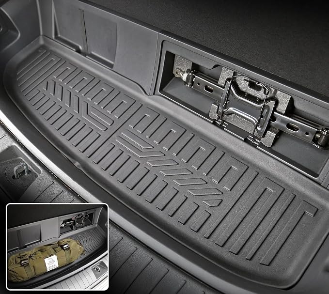 Floor Mats Cargo Mat Set for 2020-2024 2025 Hyundai Palisade 7/8 Seat, All Weather TPE Cargo Liner Backrest Mats Trunk Lower Car Mat Accessories for Palisade Calligraphy