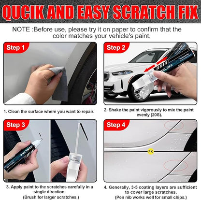 Car Touch Up Paint(Alpine White(300)) for BMW, Car Paint Scratch Repair Kit, Quick & Easy Solution to Repair, 2 in 1 Scratch Remover Pen with Color-Matched