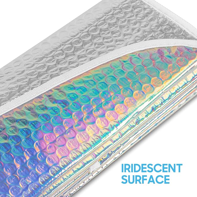 BDK Iridescent Mermaid, Hologram Foil, Chameleon Front Windshield Sun Shade, Double Bubble Accordion Folding Auto Sunshade for Car Truck SUV 58 x 27 Inch