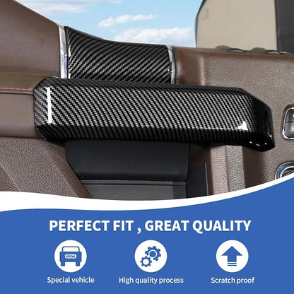 RAZPOY for F150 Inner Door Handles Covers & Door Handle Panel Trim Compatible with 2015-2020 Ford F150 Carbon Fiber Interior Accessories