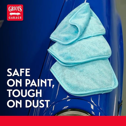 Griot's Garage PFM Edgeless Detailing Towels for Car Cleaning and Detailing, Scratch-Free, Machine-Washable, Small, 16” x 9”, Set of 3, 55527