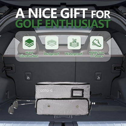3 Layer Golf Trunk Organizer - Large Capacity Golf Trunk Organizer for 2 Pair Size 13 Shoes, Gifts for Men for Accessories, Balls, Tees, Clothes, Gloves