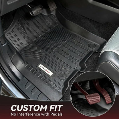 YITAMOTOR Floor Mats Fit for 2019-2025 2026 Ram 2500/3500 Crew Cab (Not for PTO KIT Models), TPE All Weather Dodge Ram 2500/3500 Floor Mats Include 1st & 2nd Row, Black