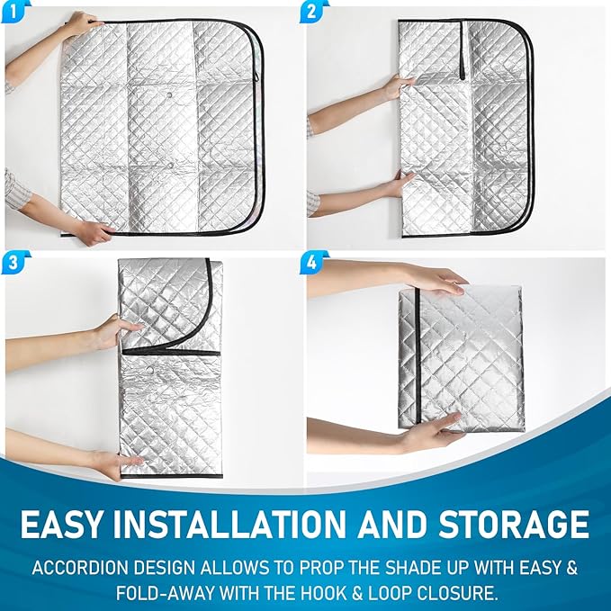 Car Windshield Sun Shade, Folding Car Shades for Front Windows UV Rays Sun Cover Shade, Keeps Your Vehicle Cool