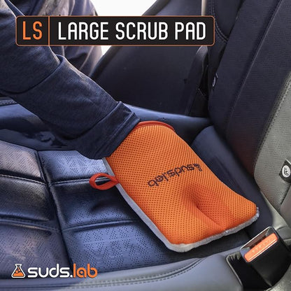 Suds Lab Oversized Scrub Pad – Heavy Duty Car Wash and Interior Cleaning Mitt for Auto, Upholstery, and Detailing | Durable, Scratch-Free Cleaning Tool