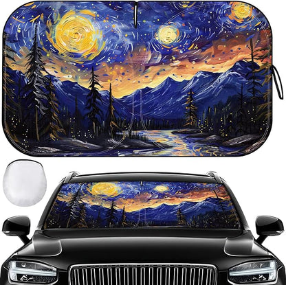 Foldable Windshield Sun Shade for Car – 240T Reflective UV and Heat Shield with Storage Bag | Keeps Interior Cool