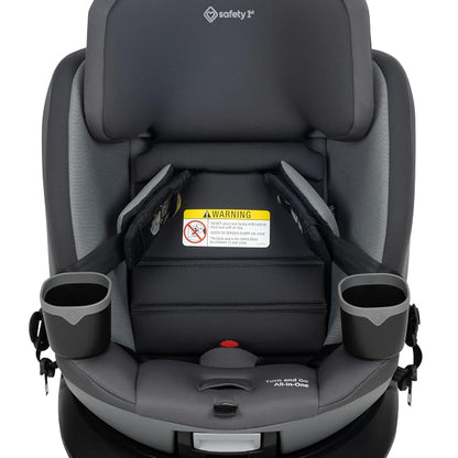 Safety 1st Turn and Go 360 ST 360 Rotating Car Seat, SafetySwivel, SecureTech Installation, All-in-One Convertible Car Seat, 3-in-1 Rear-Facing, Forward-Facing, Booster, 5-100 lbs, Siberian Caviar
