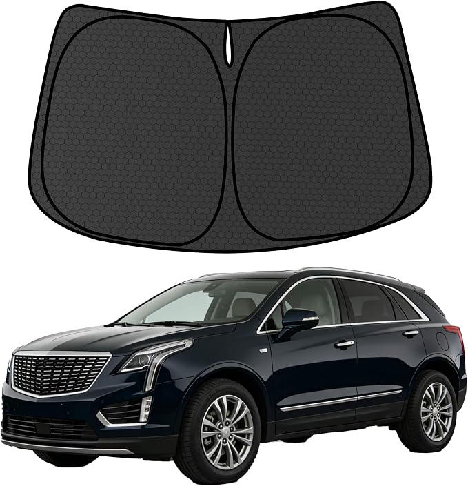 XT5 Customized Windshield Sun Shade for 2017 2018 2019 2020 2021 2022 2023 2024 2025 2026 XT5 Front Window Sunshade Visor Protector Foldable Blocks UV Rays Keep Car Cooler Accessories