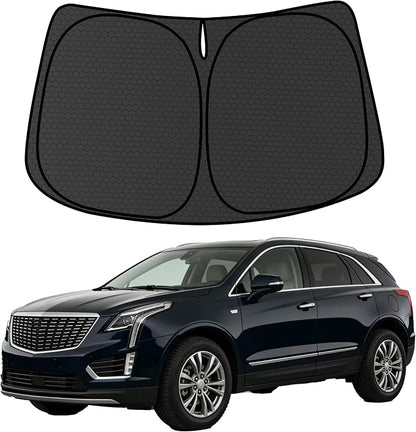 XT5 Customized Windshield Sun Shade for 2017 2018 2019 2020 2021 2022 2023 2024 2025 2026 XT5 Front Window Sunshade Visor Protector Foldable Blocks UV Rays Keep Car Cooler Accessories