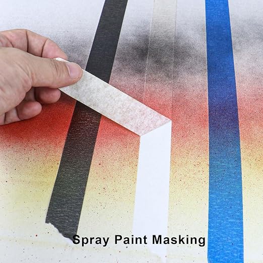 4 Pack White Painters Tape - Masking Tape 0.25", 0.50", 0.75", 1" Wide - Multi-Surface, Smart Adhesion, Multi-Size Pack - 360FT Total - Paint Tape for DIY, Labeling, Art, Car (#3910)