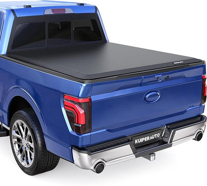 KUIPERAUTO 8FT Soft Roll-Up Truck Bed Tonneau Cover Compatible for Ford F-250 F-350 F250 F350 1999-2026 Super Duty 96Inch