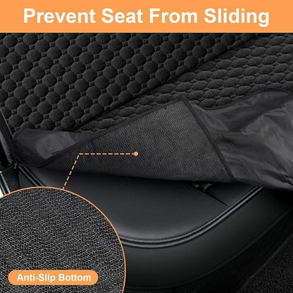 Mancro Dog Hammock for Car, 2026 Upgraded 600D Heavy Duty Waterproof & Scratch-Resistant Dog Car Seat Cover, Back Seat Pet Cover for Dogs with Sedan, Trucks and SUVs, Standard, Black All