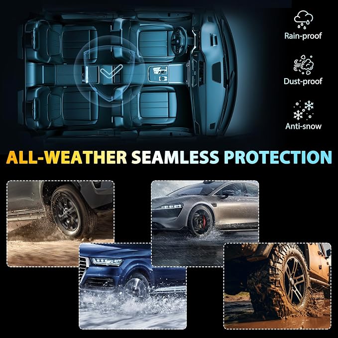 Floor Mats for 2025 2024 2023 2022 2021 2020 Chevrolet Corvette C8 & Corvette E-Ray, All Weather TPE Floor Liners Custom Fit Chevy Corvette C8 Heavy Duty Mat 1st Row Accessories Black