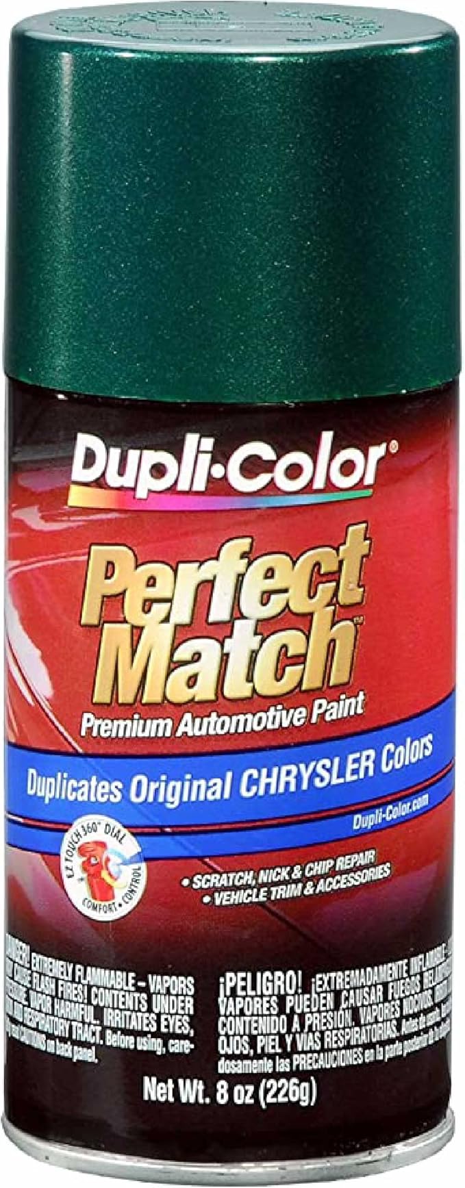Dupli-Color EBCC04237 Perfect Match Automotive Spray Paint – Chrysler Forest Green Pearl, PG8 – 8 oz. Aerosol Can