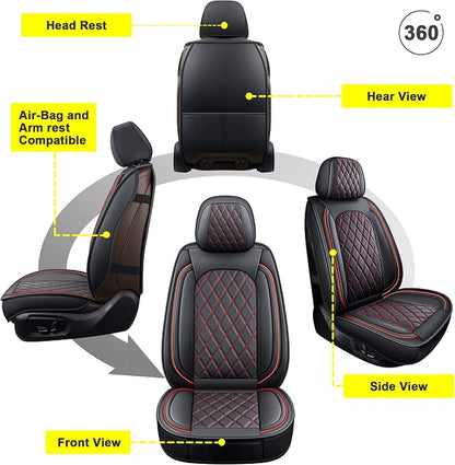 MIROZO Seat Covers for Car,Waterproof Seat Cover Full Set Vehicle Cushion Cover Automotive Seat Protector Breathable Universal Fit for Most Sedan, Truck and SUV for Tacoma CX5 Chevy