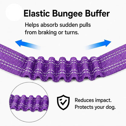 Dog Seat Belt 2Pcs, Retractable Pet Car Harness, Adjustable Dog SeatBelts for Vehicle, Nylon Pet Safety with Elastic Bungee