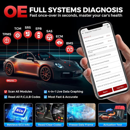 KINGBOLEN Ediag Link OBD2 Scanner Bluetooth,All System Bidirectional Scan Tool for iOS & Android,10+ Hot Reset Functions, Code Reader for Cars and Trucks,CANFD Protocol,FCA AutoAuth,1 Year Free Update