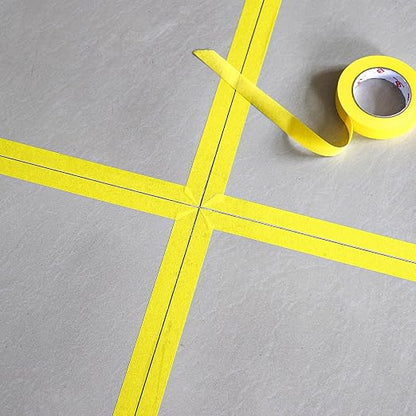 BOMEI PACK Yellow Painters Tape 1 Inch Bulk - Paint Tape 6 Rolls x 1 Inch x 60 Yards - Painter's Tape Yellow Masking Tape for Walls Painting, DIY Crafting, and School Projects, Total 360 Yards
