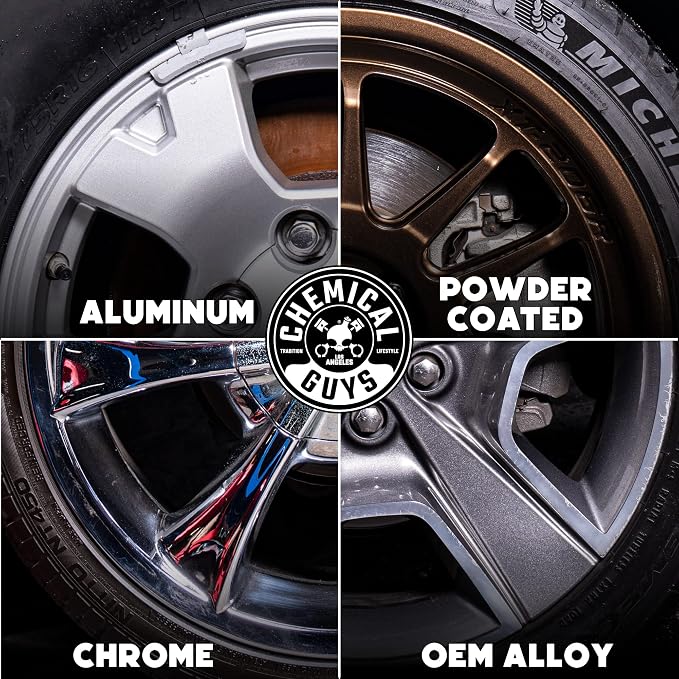 Chemical Guys HydroSpin Wheel & Rim Ceramic Coating and Quick Detailer Spray - 16 oz Spray Protects Wheels, Rims & Brake Parts with Hydrophobic Ceramic Shine - Safe for Cars, Trucks, SUVs, Motorcycles