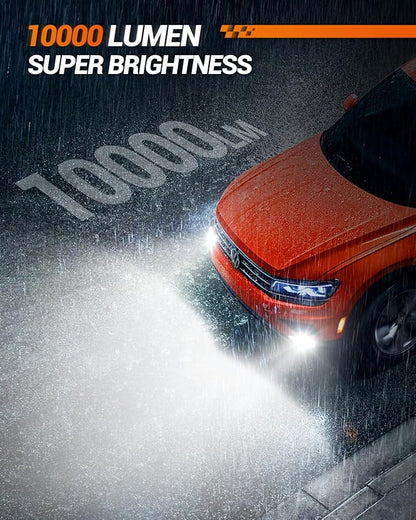 SEALIGHT 𝟗𝟎𝟎𝟔 HB4 Fog Light Bulbs or DRL, 6500K 10000LM 𝟗𝟎𝟎𝟔/HB4 Fog Lights Bulbs Fog Lights or Daytime Running Light, 1:1 Size Plug ang Play, Non-polarity, 2 Pack