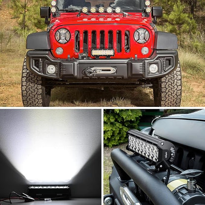 Nilight LED Light Bar 9Inch 54W 3600LM Spot Off Road Driving Lamp Super Bright Waterproof Fog Work Lighting for Trucks SUV ATV UTV Pick-up Boat Tractor 4x4 Van Camper