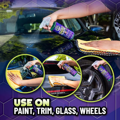 Chemical Guys Raging Rhino Waterless Car Wash, Quick Detailer Spray And Wipe Exterior Cleaner, 2 Pack, 20 Oz Each