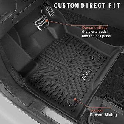 KARPAL Floor Mats for 2015-2024 2025 2026 Ford Edge, Custom Fit TPE All Weather Ford Edge Accessories 1st & 2nd Row Floor Liner & Trunk Mat