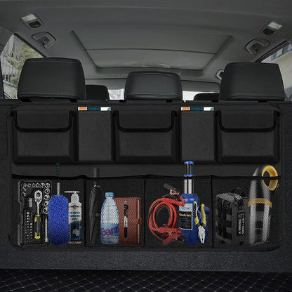 AOPHY Trunk Organizer for Car, Large Capacity Car Organizers and Storage with 9 Pockets, Waterproof Backseat Hanging Organizer for SUV, Truck, MPV, Interior Accessories for Men and Women
