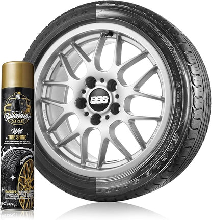 Billionaire Tire Shine - Wet tire Shine 3 Pack Can 14 oz No Sling Formula Long-Lasting Silky Smooth Finish - Spraying Maximum Protection Fast Dry - Car Detailing