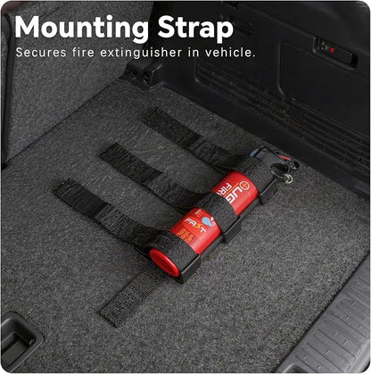 Ougist Roadside Emergency Car Kit with ABCK Fire Extinguisher for Vehicle, Intuitive Window Breaker, Protective Gloves & Triangles, Complete Car Emergency Kit for Breakdown & Fire Safety